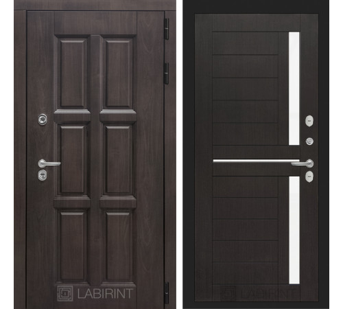 Входная дверь Лондон 02 - Венге, стекло белое