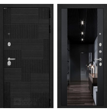 Входная дверь Пазл с Зеркалом тонированным Максимум - Черный кварц