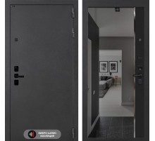 Входная дверь Соналаб с зеркалом Панорама с тонировкой - Черный кварц