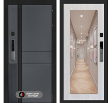 Входная дверь Эволаб Смарт с зеркалом 18 - Сандал белый